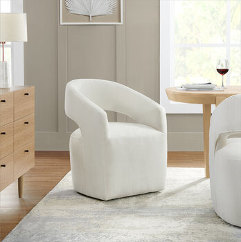 GilmanCreek Furniture, Silla Multifuncional de Tela con Ruedas