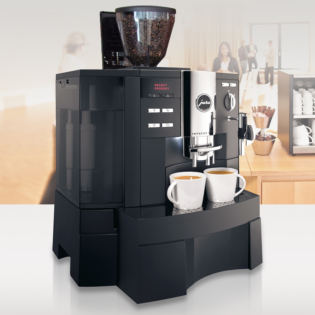 motivo-taza de café 4 x filtro de agua para jura Impressa White