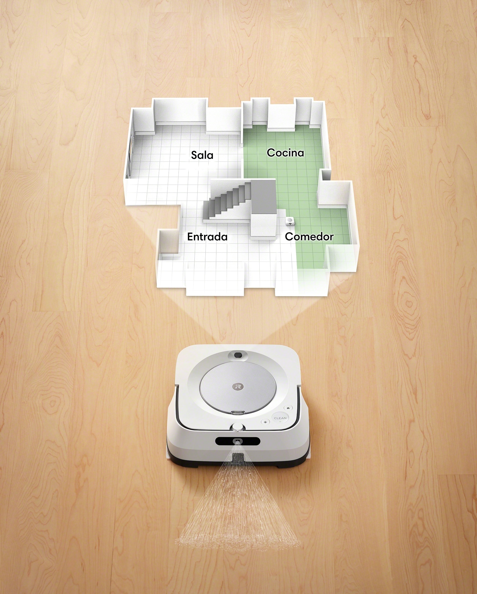 iRobot, Braava jet m6 con Conexión WiFi, Robot Trapeador con Tecnología de trazado de mapas