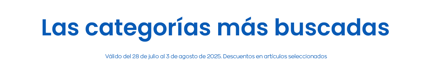 Las categorias mas buscadas