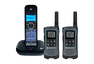 Radios de dos vías y teléfonos para oficina y hogar