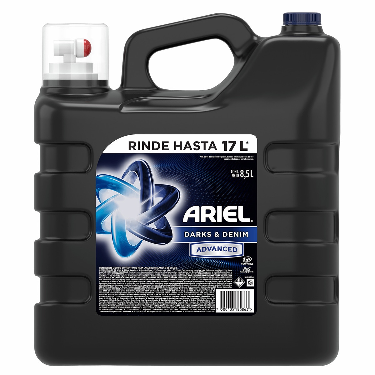 Ariel Black Detergente Líquido para Ropa Negra 8.5 l