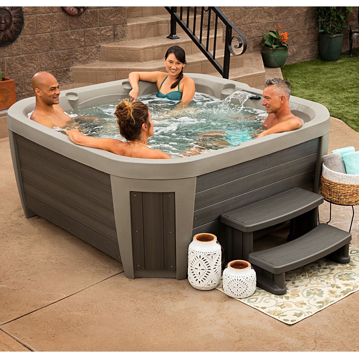 Spa de Hidromasaje Aquaterra Brighton 25-Jet, 6 Personas | Costco México
