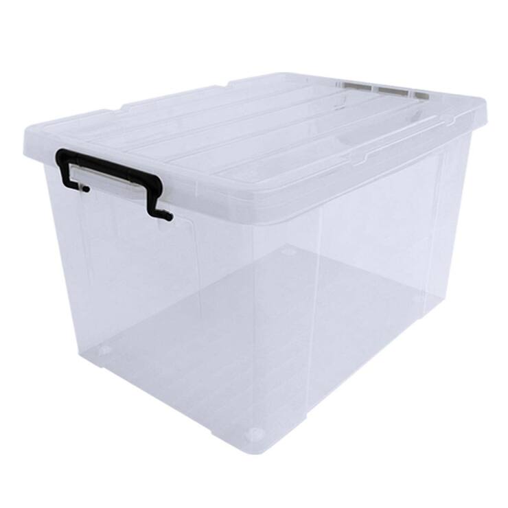AG Box, Set de 2 Cajas de Almacenamiento Transparentes con Ruedas