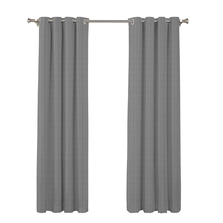 SUN + BLK Cortinas con Bloqueo Total de Luz 132 cm x 241 cm GREY