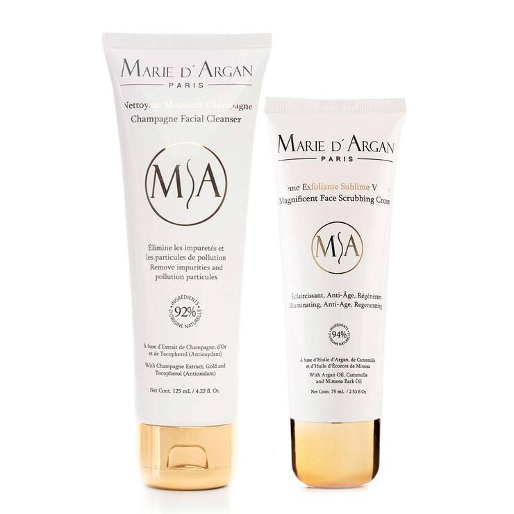 Marie D'Argan, 1 Limpiador Facial Champagne + Exfoliante Sublime Marie D'Argan, 1 Limpiador Facial Champagne + Exfoliante Sublime