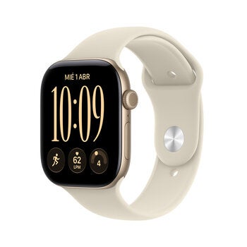 Apple Watch Series 12 (GPS) 46mm Aluminio Oro Claro + Correa Deportiva Arena - Talla M/L Apple Watch Series 12 (GPS) 46mm Aluminio Oro Claro + Correa Deportiva Arena - Talla M/L