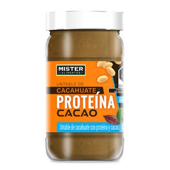 Mister Untable de Cacahuate con Cacao y Proteína 450 g Mister Untable de Cacahuate con Cacao y Proteína 450 g