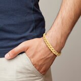 Pulsera para Caballero, Oro Amarillo de 14K, 21.59cm