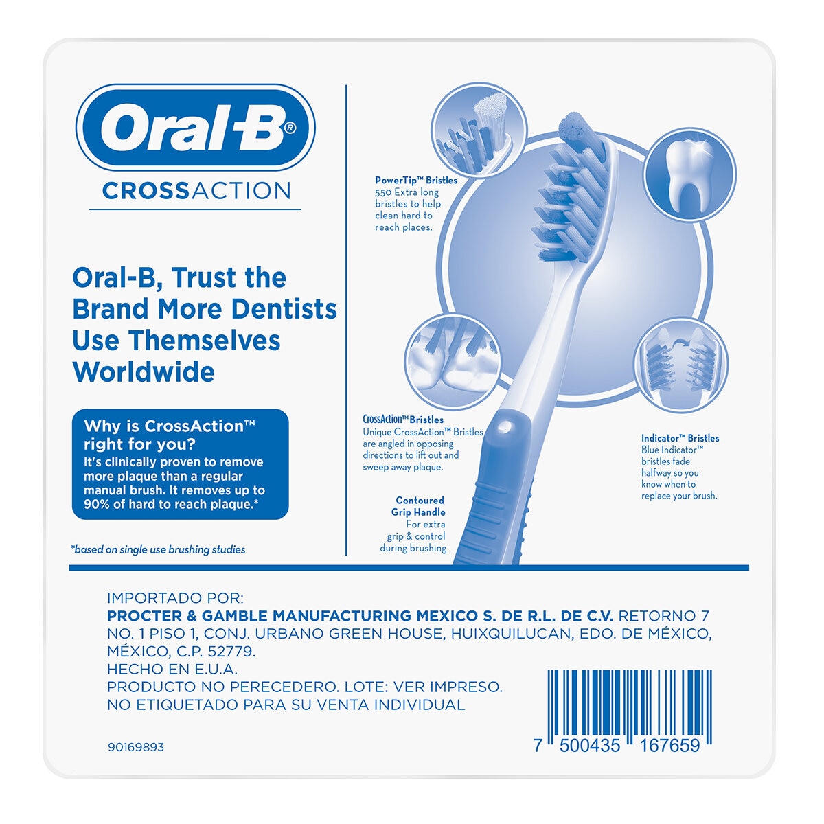 Oral-B Cepillos Dentales 8 pzas Medio