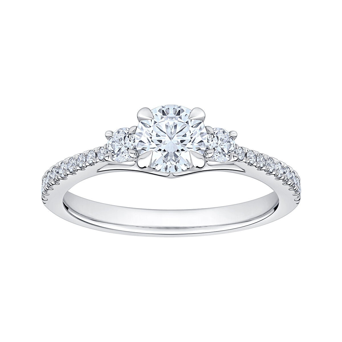 Anillo de Compromiso, 1.00ctw Diamantes, Oro Blanco 14K Anillo de Compromiso, 1.00ctw Diamantes, Oro Blanco 14K