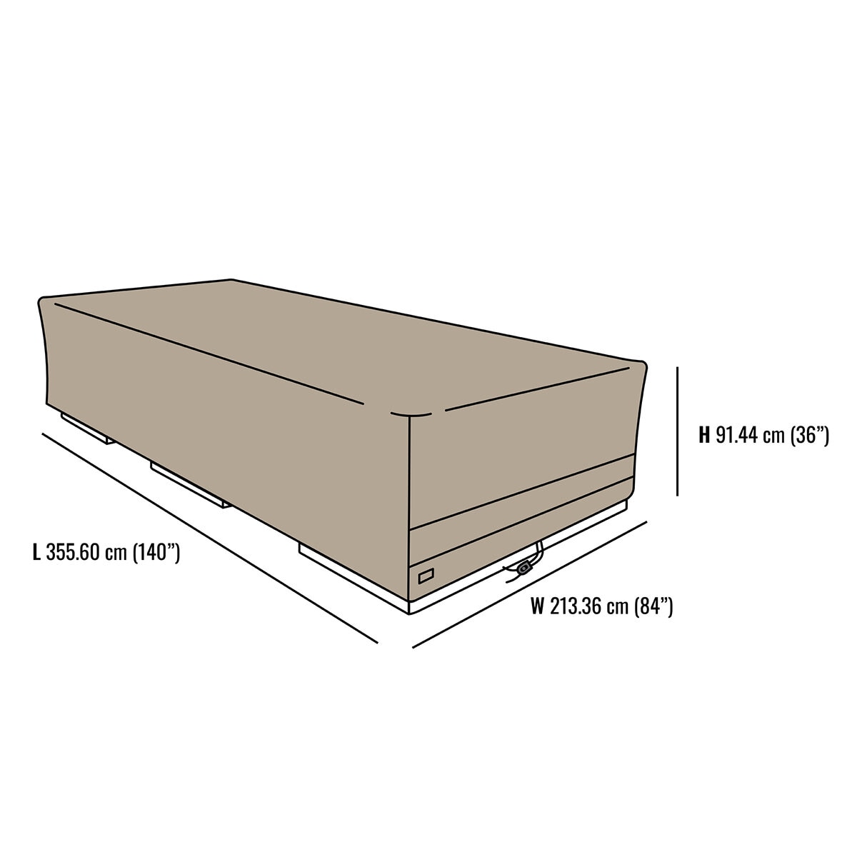 Seasons Sentry, Funda para Set de Muebles de Jardín con Mesa Rectangular