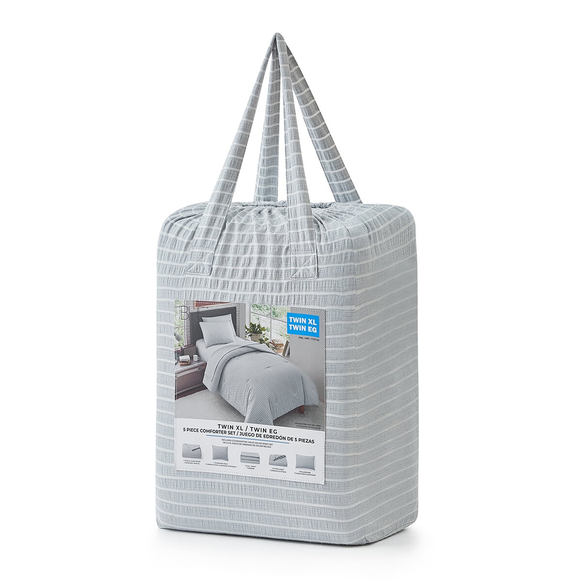Edredón Individual 5 piezas Color Gris Edredón Individual 5 piezas Color Gris
