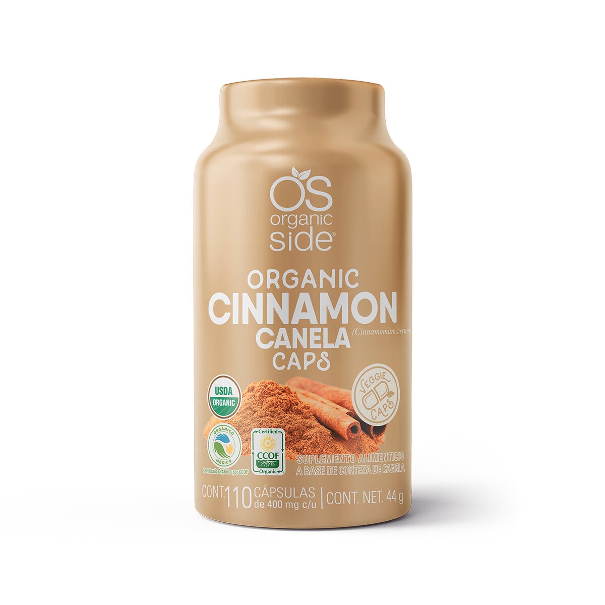 Organic Side Cinnamon Canela 110 Cápsulas