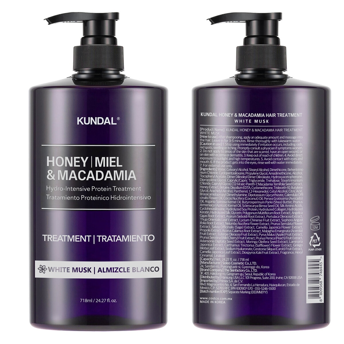 Kundal Set Coreano de Shampoo y Tratamiento Capilar 2 piezas de 718 mL