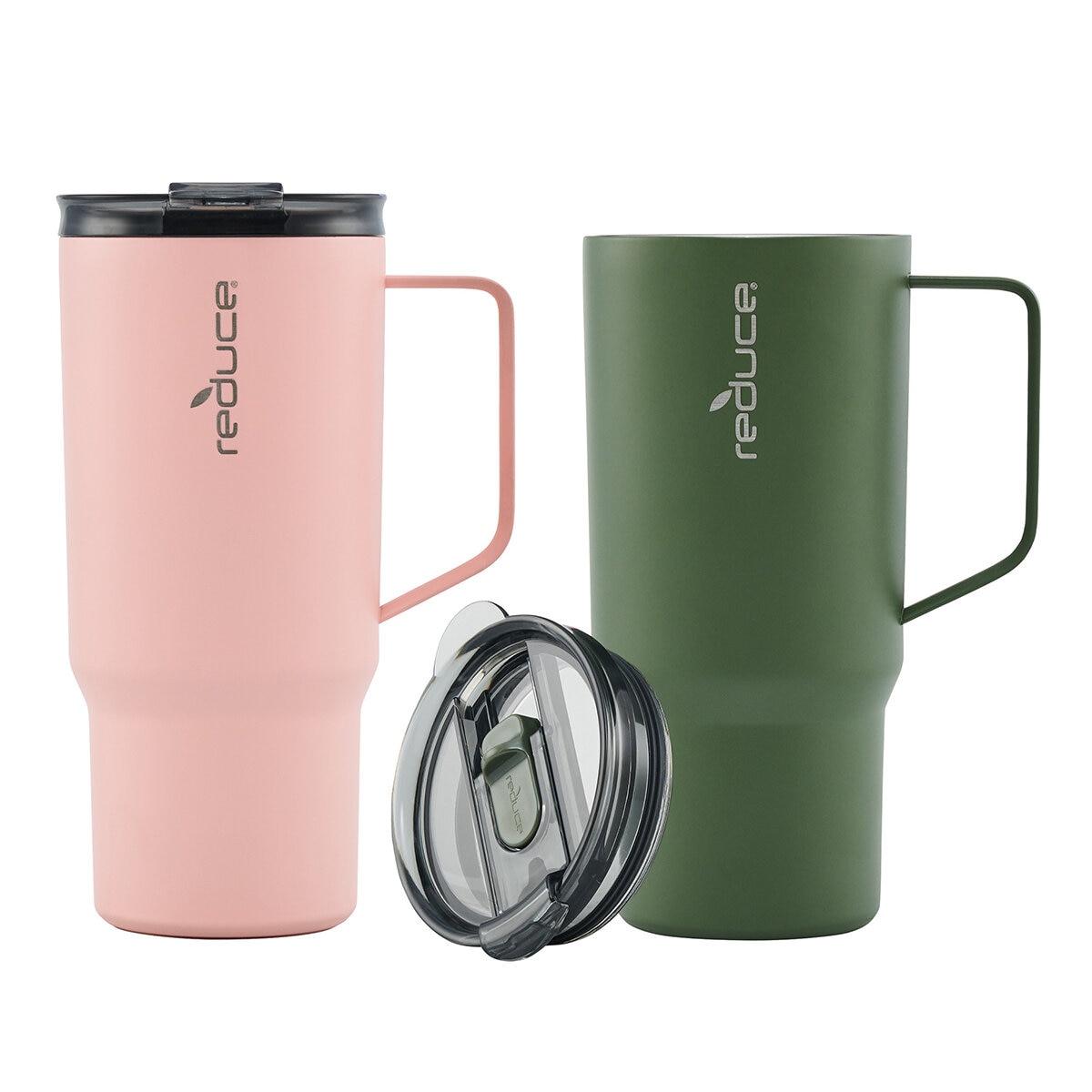 Reduce - Hot 1 Mug Taza de 700 mL con Control de Flujo en la Tapa 2 Piezas Rosa/Verde