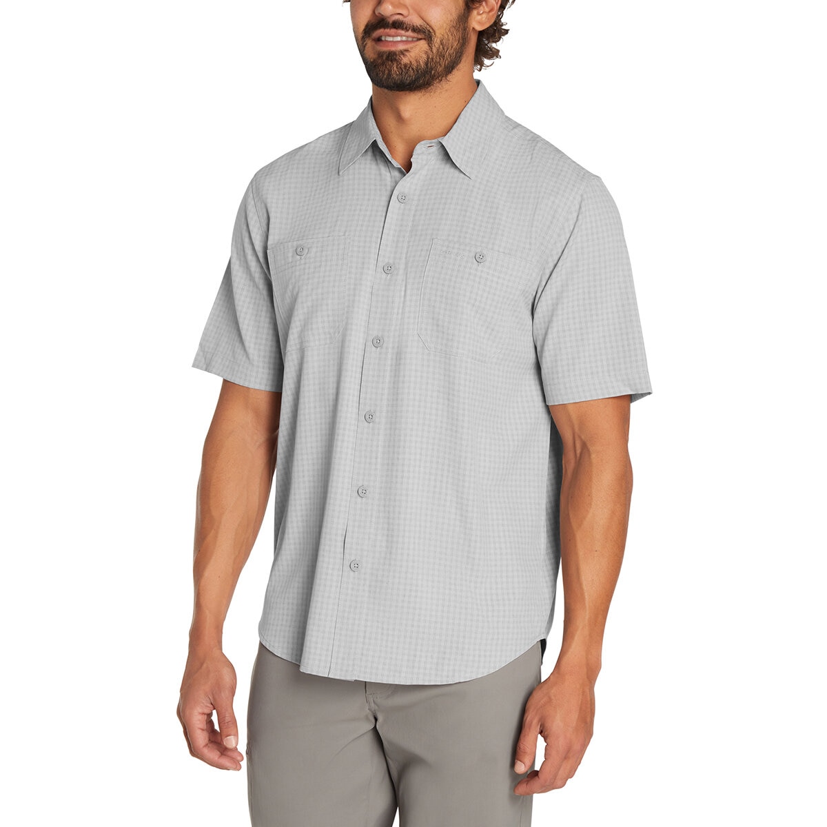 Orvis Camisa manga corta para Caballero Gris Grande