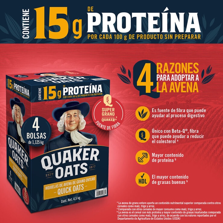 Quaker Avena 4.5 Kg