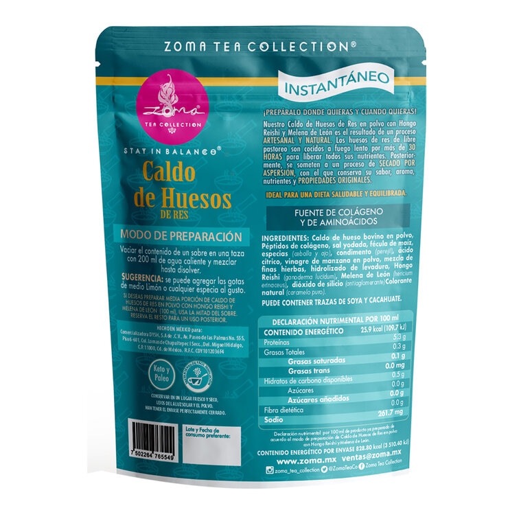 Zoma Tea Caldo de Huesos en Polvo 240 g