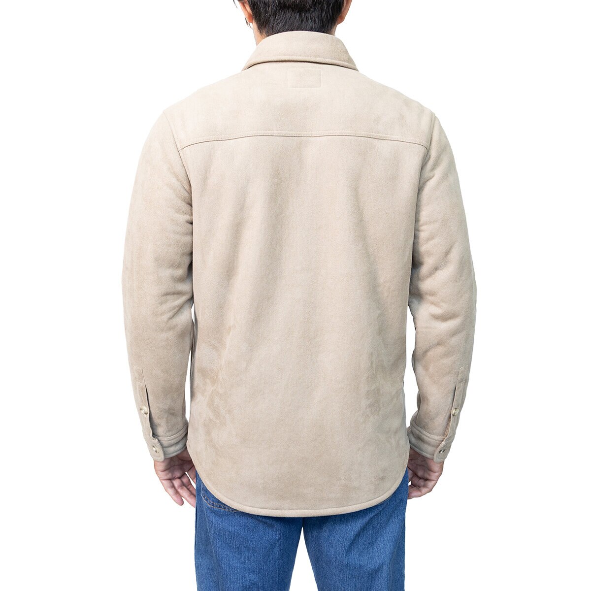 Artisans of Thread Chamarra tipo camisa para Caballero Gris Extra Grande