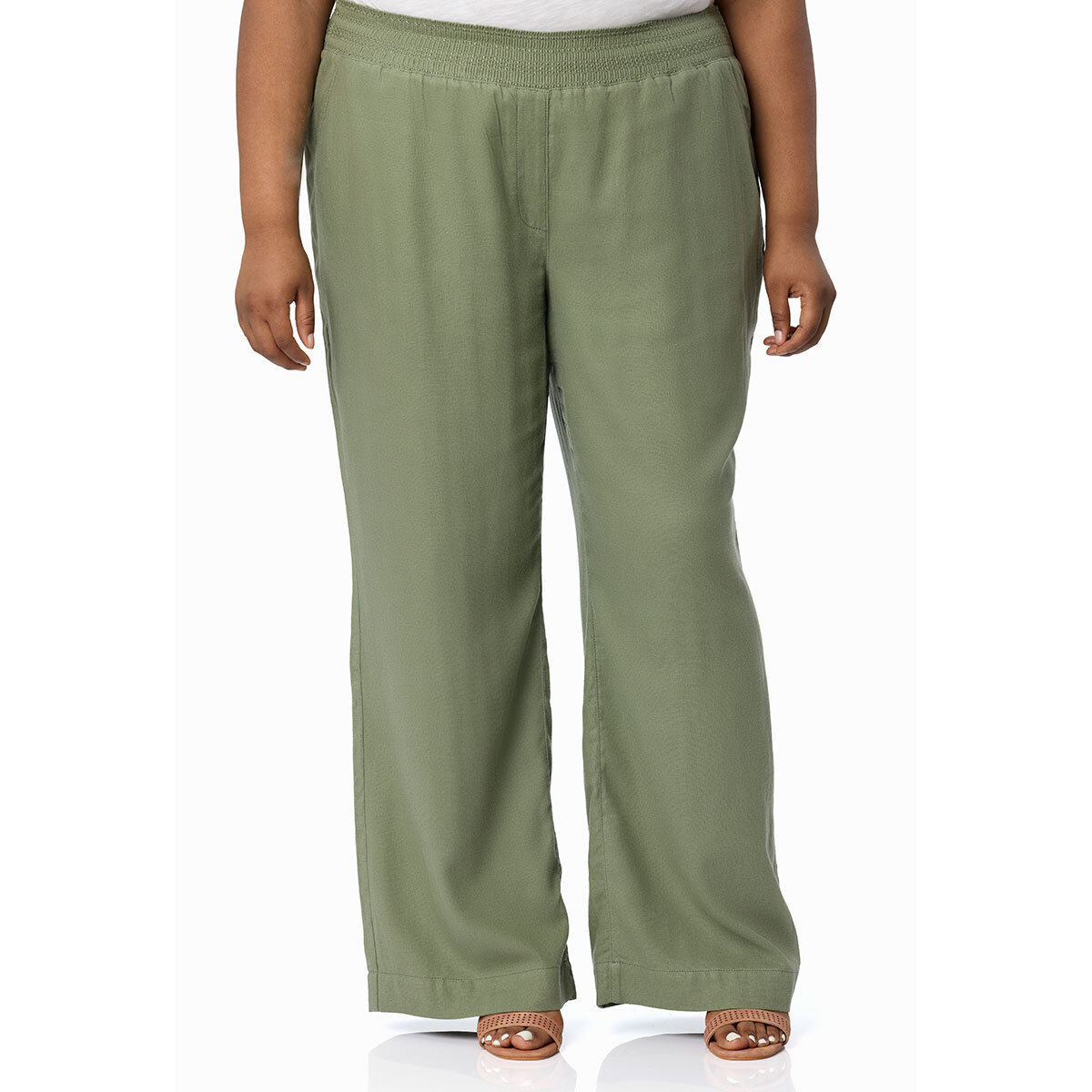 Briggs Pantalones tipo lino para Dama Verde Mediana