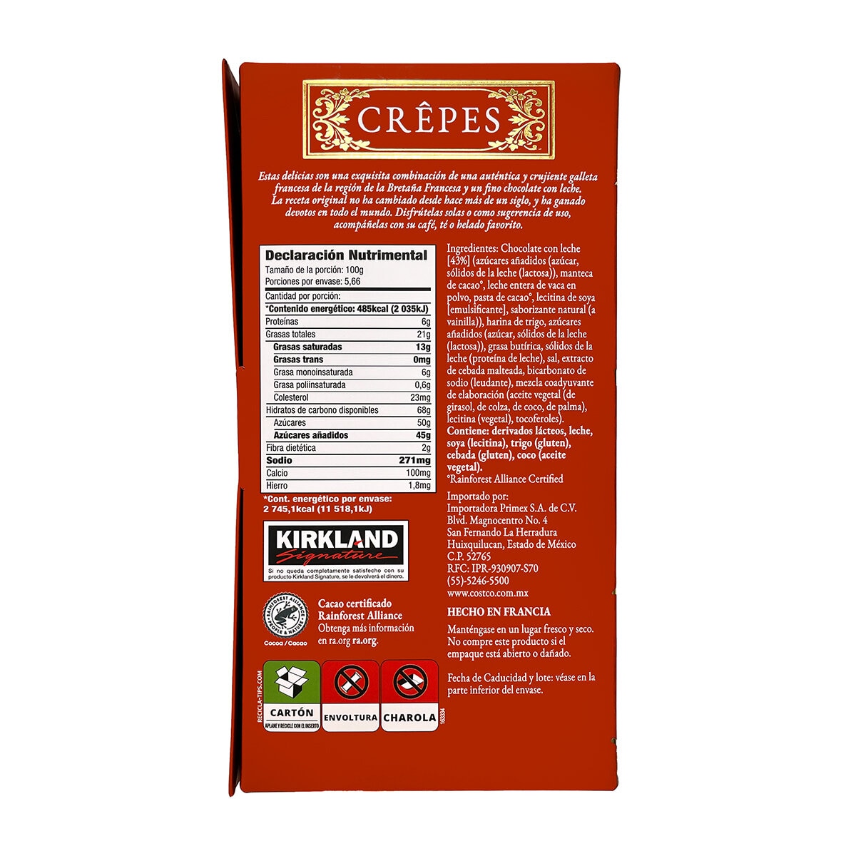 Krikland Signature Galletas Cubiertas de Chocolate Belga 556 g