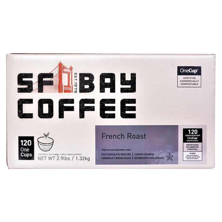 San Francisco Bay Coffee, French Roast, 120 Cápsulas OneCup