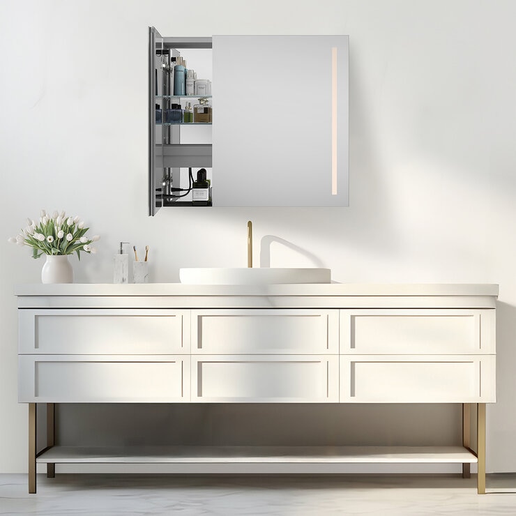 Moorefield, Gabinete de Medicinas con Espejo LED, Modelo Luna