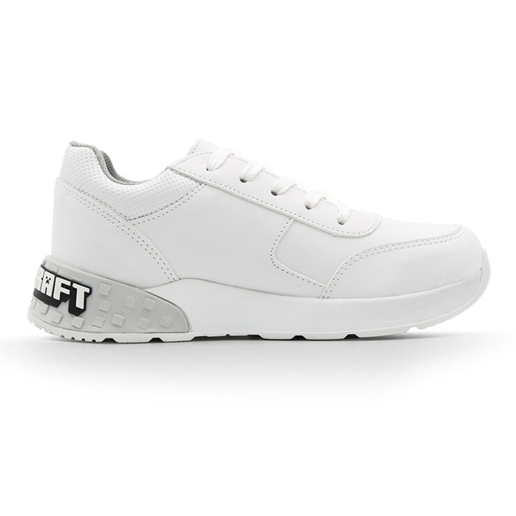 Minecraft, Tenis Color Blanco, para Niño, Varias Tallas