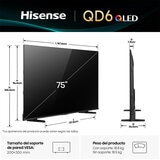 Hisense Pantalla 75" QLED 4K Fire TV