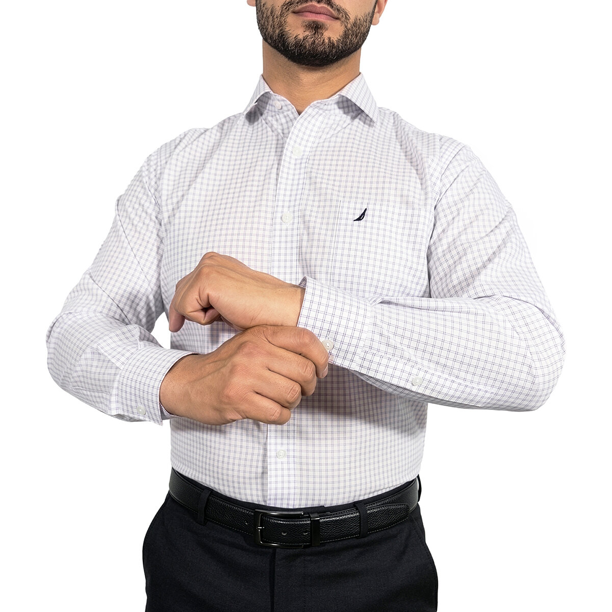 Nautica Camisa para Caballero Rojo Cuello 16 Manga 34/35