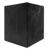 Luhom Juego de 3 Cubos Multiusos de Mármol Negro
