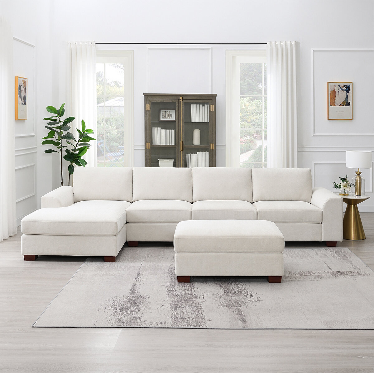 Ontai, Seccional de Tela con Otomano