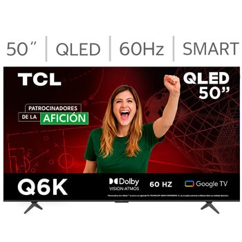 TCL Pantalla 50" QLED 4K Google TV