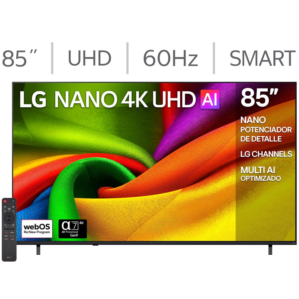 LG Pantalla 85" Nano UHD 4K Smart TV LG Pantalla 85" Nano UHD 4K Smart TV
