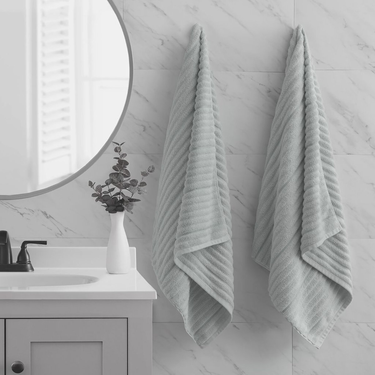 WelHome, Toalla de Baño, Gris Claro