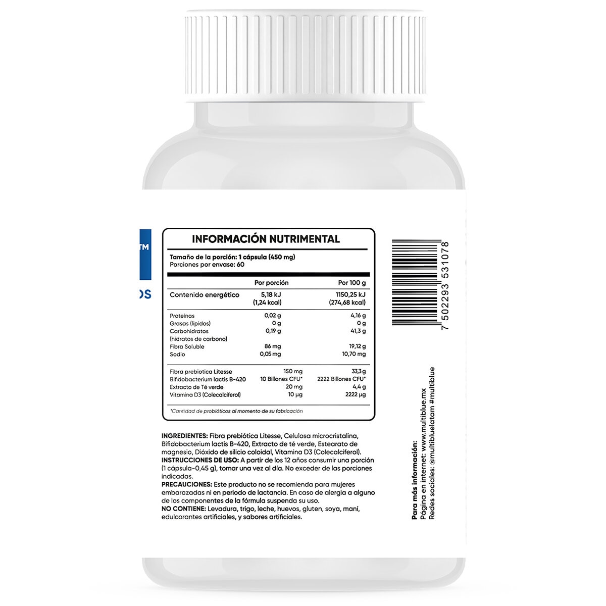 Multiblue Probiotic Fit Frasco con 60 cápsulas