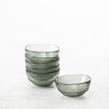 Fortessa Juego de 6 Cuencos de Cristal Gris
