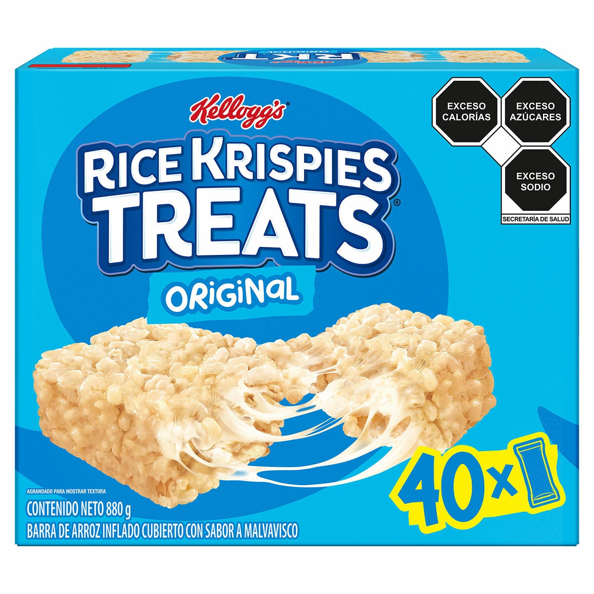 Kellogg's Barras de Arroz Inflado Rice Krispies 40 pzas de 22 g