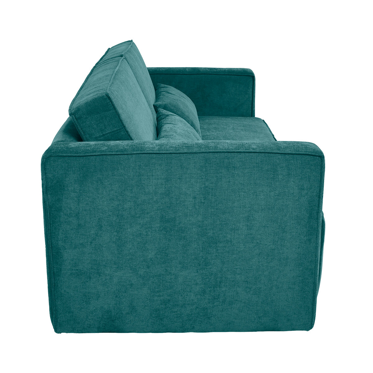 Violanti, Sofá Cama De 3 Plazas Con Brazos, Color Turquesa