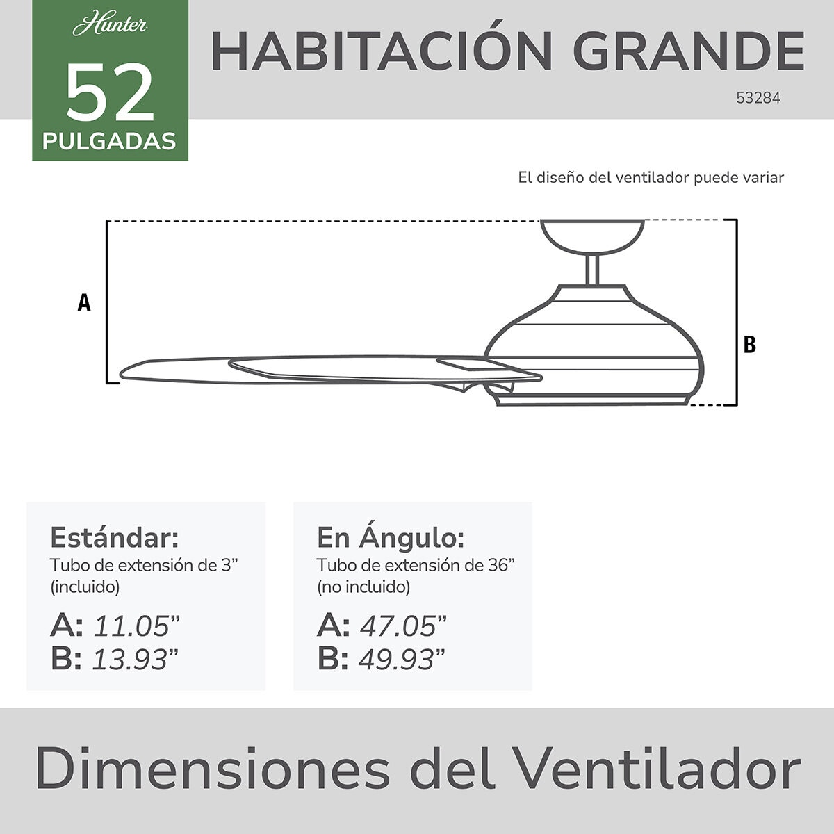 Hunter, Ventilador Anza 52"