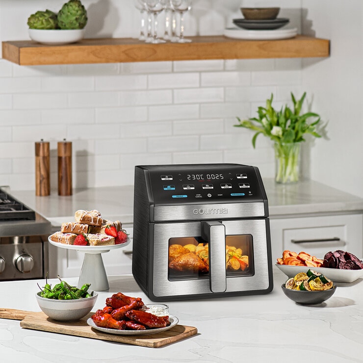 Gourmia, Freidora de Aire Digital, de 7.6 Litros con Ventana y Luz