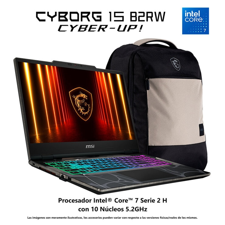 MSI Cyborg 15 Laptop Gaming 15.6" FHD Intel Core 7 16GB 512GB SSD