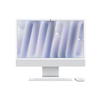 Apple iMac 24" 256GB 4.5K Chip M4 Plata CPU de 10 Núcleos GPU de 10 Núcleos Memoria Unificada de 16GB