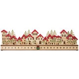 Villa Festiva de Madera Calendario de Adviento
