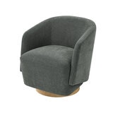 Henredon, Silla Giratoria con Base de Madera