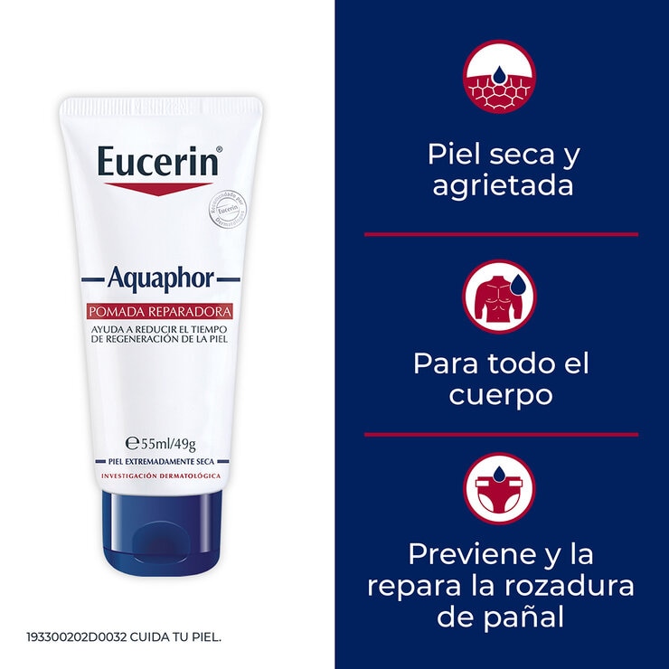 Eucerin Aquaphor Crema reparadora 2 de 55 ml y bálsamo labial 10 ml