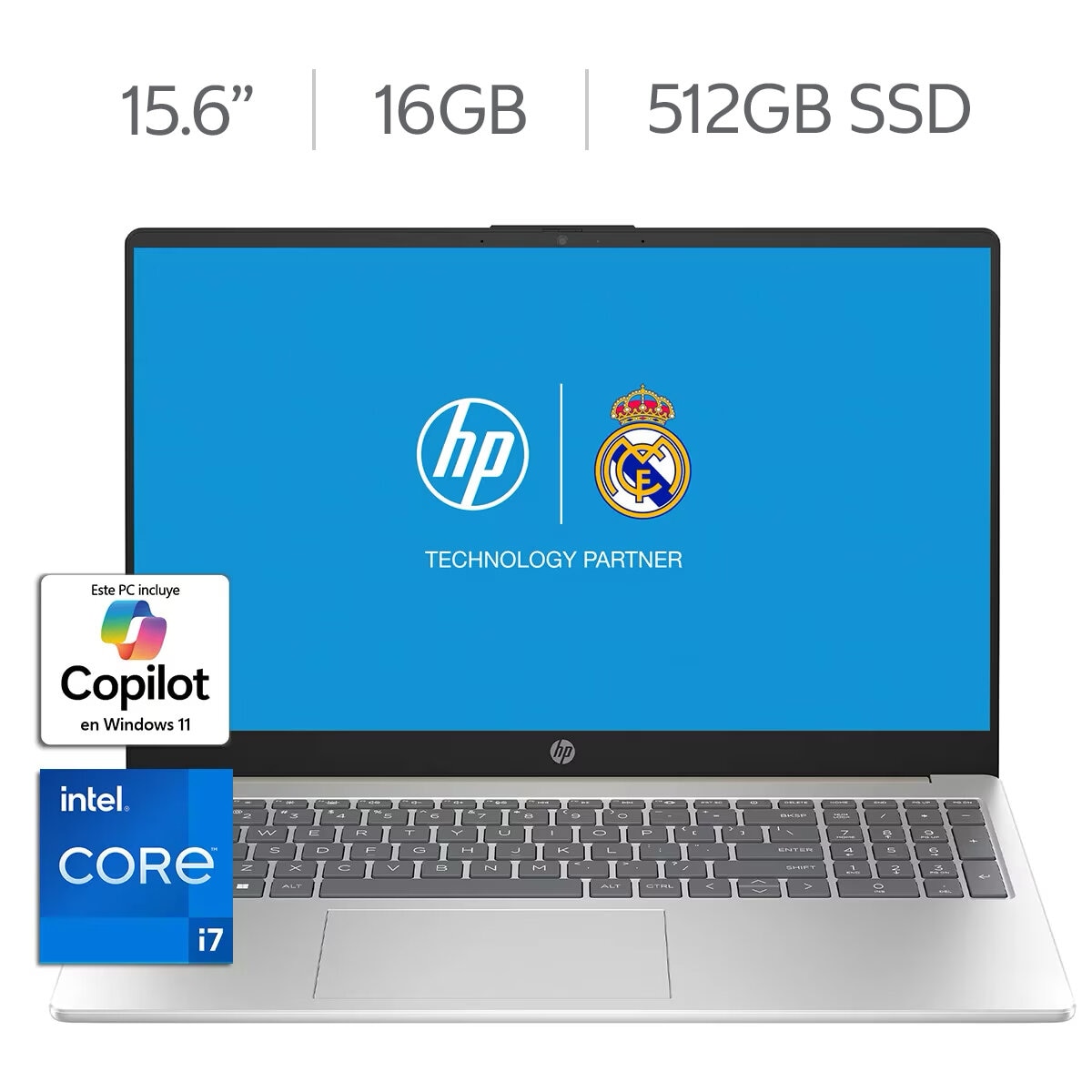 HP 15-fd0281la Laptop 15.6" Full HD Táctil Intel Core i7 16GB 512GB SSD + 12 Meses M365 Personal