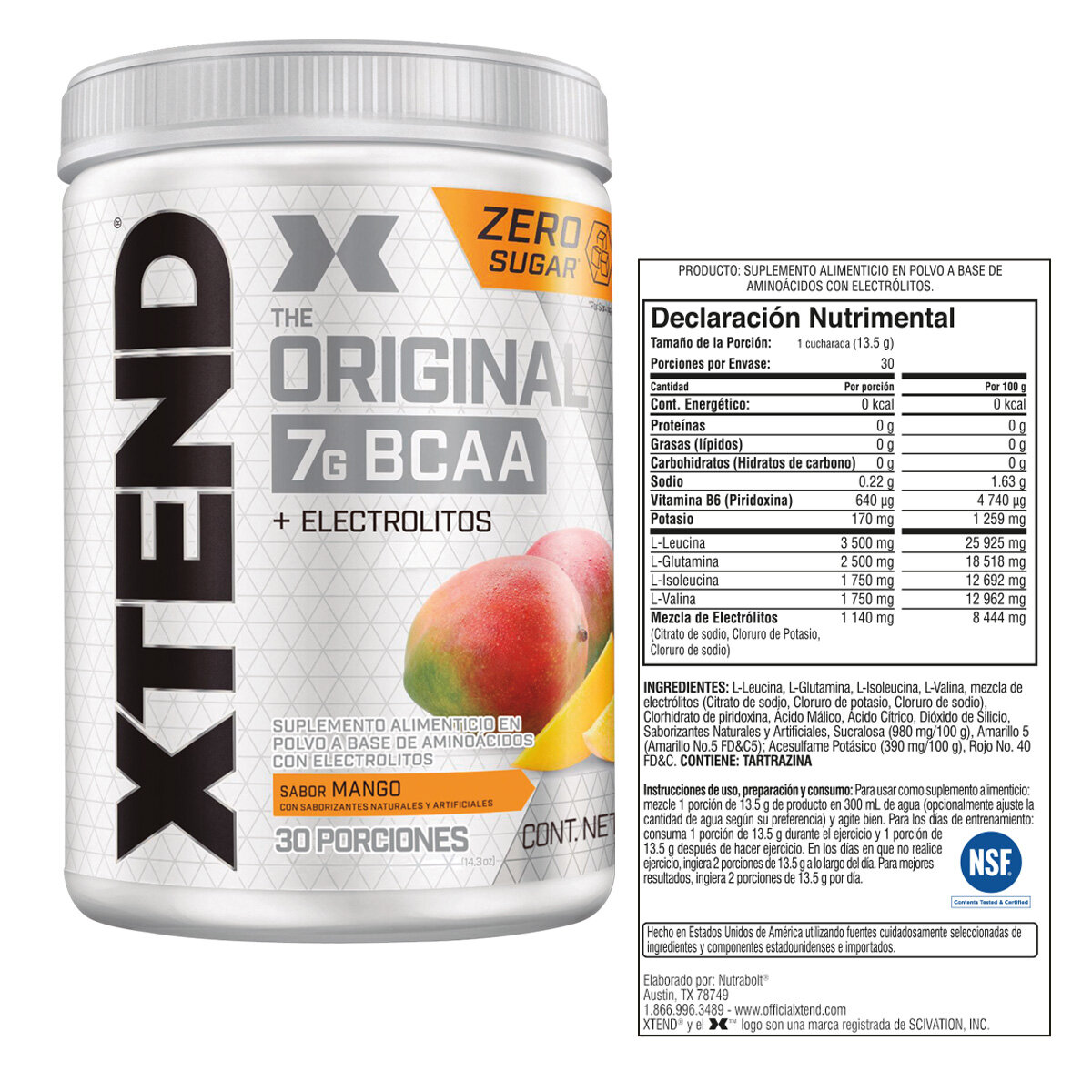 XTEND BCAAS y  Electrolitos 2 Pzas