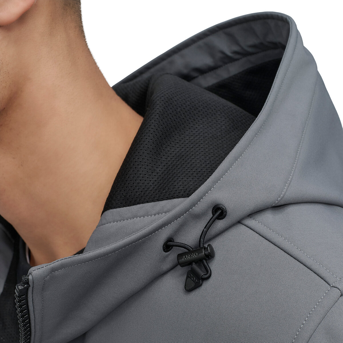 DKNY Chamarra para Caballero Gris Chica